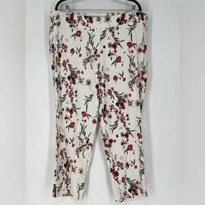 Carolina Belle multi-color floral summer capri‎ pants w/comfy flattering stretch